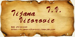 Tijana Vitorović vizit kartica